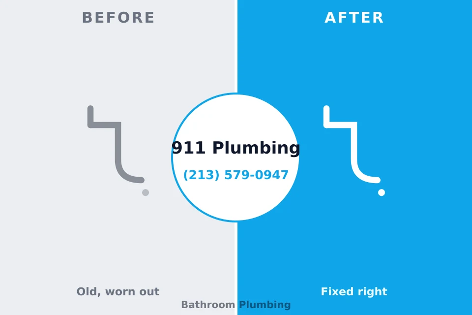 Before and after: plumbing repair Brass Castle, NJ